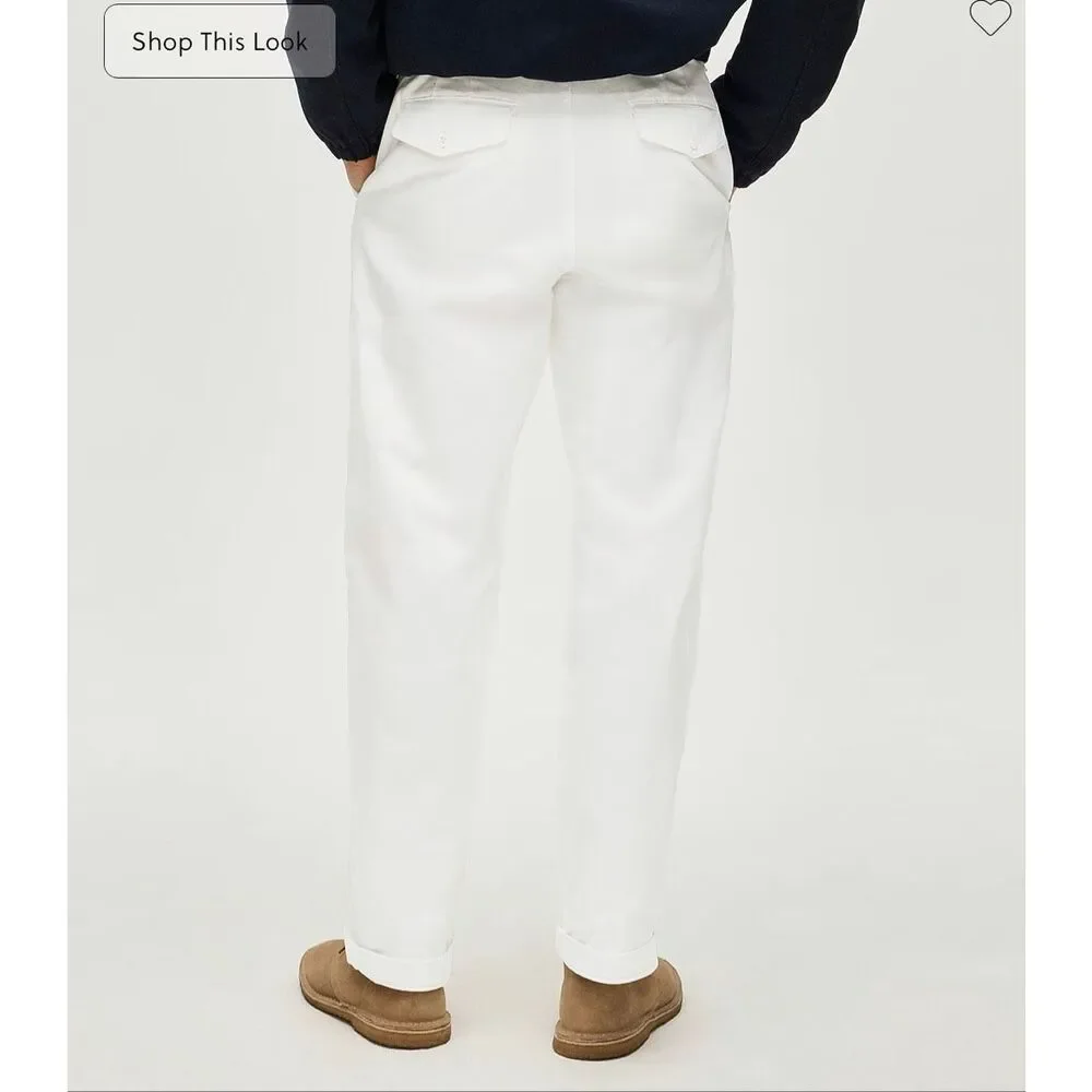 J. Crew Classic chino pant in White NWT 35/32